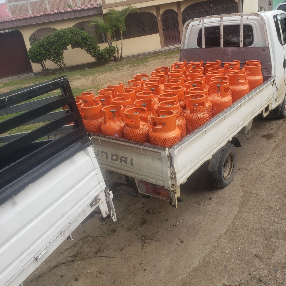 Chimbos en transporte para distribución